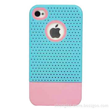 Fashion micro-pore design PC phone cases for iPhone 4 series